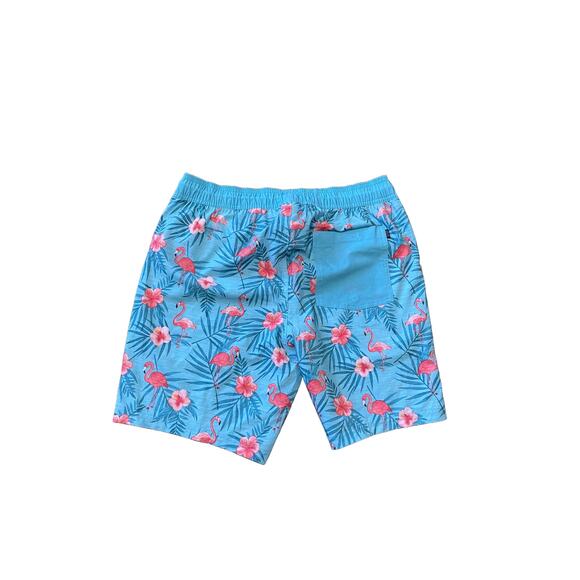 NWT Valor Hawaiian Tropical Flamingo Swim Trunks Boardshorts Men’s Size Medium - Picture 2 of 4